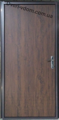 Техническая дверь-оцинковка (Дуб темный)