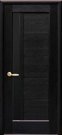 Межкомнатная дверь Грета BLK (черное стекло)