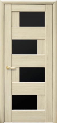 Міжкімнатні двері Сієна (чорне скло)