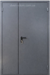 Протипожежні полуторні двері з антипанікою EI30 1200×2040 мм, RAL 7035 / RAL 7024