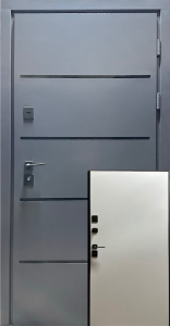 Двери с Терморазрывом Эталон Грей Металл мдф