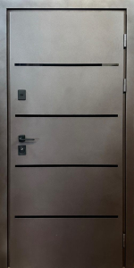 Двери с Терморазрывом Эталон Коричневый Металл мдф
