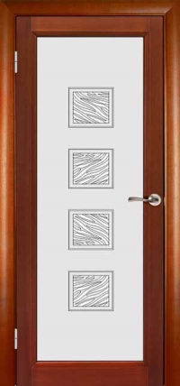 Межкомнатная дверь Калипсо Максима, стеклянные квадраты, шп. Маккоре