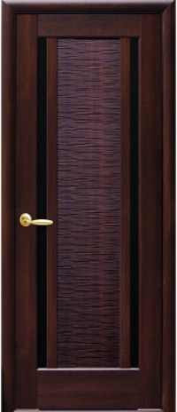 Межкомнатная дверь Луиза (черное стекло)