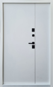 Полуторні двері "Мілан" Метал-Мдф Графіт з терморозривом