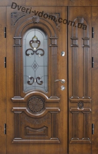 Полуторні двері з ковкою "Неаполь-3"