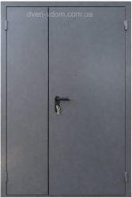 Противопожарные полуторные двери с антипаникой EI30 1200×2040 мм, RAL 7035 / RAL 7024