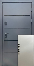 Двери с Терморазрывом Эталон Грей Металл мдф