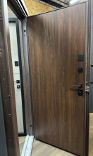 Двери с Терморазрывом Эталон Коричневый Металл мдф