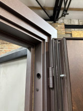 Двери с Терморазрывом Эталон Коричневый Металл мдф