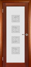 Межкомнатная дверь Калипсо Максима, стеклянные квадраты, шп. Маккоре