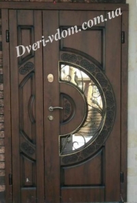 Полуторні двері "Оптіма157+Склопакет"