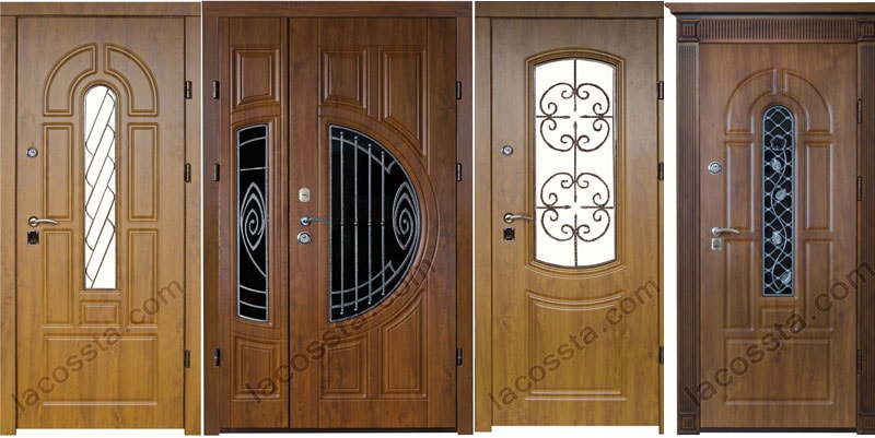 Фото дверей с ковкой Лакоста
